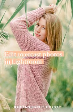 a woman is posing in the grass with her hands on her head and text overlay reads