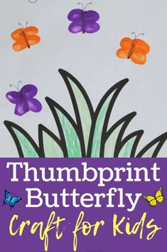 thumbprint butterfly craft for kids Thumbprint Butterfly, Butterfly Fingerprint, Fingerprint Art Kids, Butterfly Craft For Kids, Butterfly Crafts Preschool, Preschool Creative Art, Hungry Caterpillar Craft, Springtime Crafts, Butterflies Activities