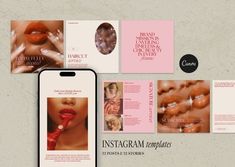 Collage Posts Instagram, About Us Social Media Post, Instagram Post Branding, About Us Instagram Story, Beauty Business Branding, Instagram Announcement Posts, Template Instagram Post Design, Canva Instagram Post Ideas, Luxury Social Media Design