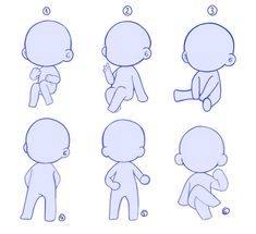 step by step instructions to draw a baby