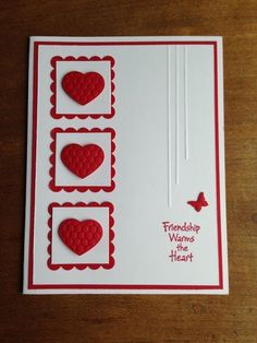 a valentine's day card with hearts on it