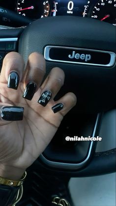 Nails Inspiration Black, Nails Acrylic Black, Tapered Square Nails, Plain Nails, Black Acrylic Nails, Hard Nails, Gel Nails Diy, Basic Nails, Short Square Acrylic Nails