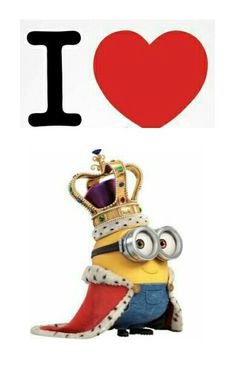 a minion with a crown and i love it