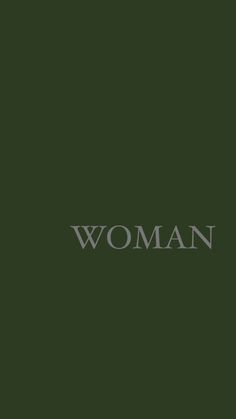 the words woman are written in grey on a dark green background with an airplane flying overhead