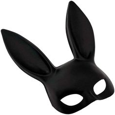 a black mask with bunny ears on it