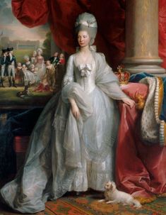 a painting of a woman in an elegant dress