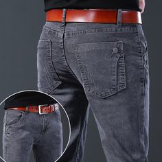 Men's Fashion Letters Denim Pants Slim Straight Gentleman Slacks Fashion European American Style Luxury Jeans, Trouser Design, Men's Korean Style, Fashion Jeans, Denim Jeans Men, Medium Wash Jeans, Denim Trousers, Cargo Trousers, Slim Pants