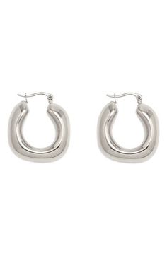 Timeless style defines chunky hoop earrings crafted with a high-polish finish. 1" hoop diameter Snap-post closure Goldtone plate or silvertone plate Imported Aries Rising, Silver Hoops Earrings, Chunky Hoop Earrings, Chunky Earrings, Silver Jewelry Earrings, Halloween Inspo, Hoops Earrings, Earring Crafts, Christmas 2024