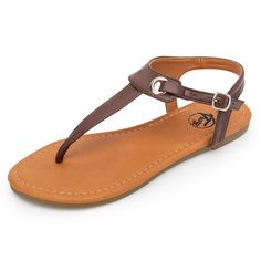 PRICES MAY VARY. TONG STRAP WITH BUCKLES - Adjustable strap sandals with quality metal buckles, Combine with the classic and fashion flat sandals are a must for carefree summer styling SNUG UPPER LEATHER - The upper material of the cute sandals is durable and stable leather with synthetic lining, last for a summer SOFT INSOLE - The insole of casuals sandals are made of soft artificial leather, would not slip out as well as not get blister while breaking them in. SUMMER DESIGN - Cute and comforta Cheap Sandals With Single Toe Strap For Summer, Cheap Summer Footbed Sandals With Single Toe Strap, Cheap Single Toe Strap Footbed Sandals For Summer, Affordable Summer Footbed Sandals With Single Toe Strap, Cheap Double Strap Sandals With Adjustable Strap, Adjustable Buckle Closure T-strap Sandals, Adjustable T-strap Sandals With Ankle Strap For Beach, Adjustable Ankle Strap T-strap Sandals For Beach, T-strap Toe Ring Sandals With Buckle Closure