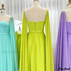 Olivia Mark - Sophisticated Glamour Party Dress Set Light Green Outfit, Tail Wedding Dress, Lemon Yellow Color, Dubai Evening, Yellow Evening Dresses, Cape Sleeve Dress, Glamour Party, Gala Gown, Gala Outfit