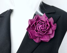 The  flower brooch measures ap 4 inches (10 cm) and is made of genuine leather . Color - purple. Made to Order - 1-3 business days. Standard International Delivery from Latvia (Europe) to the U.S. via Latvia Post usually takes about app. 10 - 14 business days. Thanks for looking! Leather Rose, Leather Headbands, Leather Flower, Floral Brooch, Leather Flowers, Purple Leather, Purple Flower, Flower Brooch, Purple Flowers