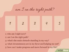 a pink background with the words and numbers on it that say, can i find the right path?