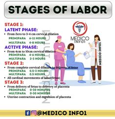 the stages of labor info sheet for medical professionals and their staffs, with instructions on how to use them