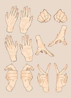 an image of hand gestures drawn in pencil