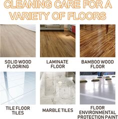 various types of flooring that are labeled in the text below it is an image of wood floors with different colors and sizes