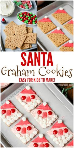 santa graham cookies are easy to make and perfect for the kids to enjoy this christmas season