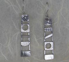 Medium Sterling Silver Ladder Earrings by jeanniehaydon on Etsy, $60.00 Personalized Items, Handmade Gift, Sterling Silver, Trending Outfits, Unique Jewelry, Handmade Gifts, Silver, Gifts, Clothes