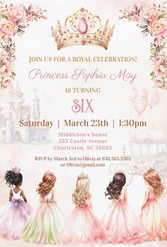 the princess birthday party is going on