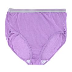 This underwear is tag free for comfort and also have a ravel-free waistband. They have a brief styling for full seat coverage and are soft against the skin. The breathable material keeps you cool and comfortable all day and they also come in a value pack of 6. Made of 50% Cotton, 50% Polyester Loungewear Briefs With Elastic Waistband, Purple Seamless Loungewear Bottoms, Purple Seamless Bottoms For Loungewear, Purple Cotton Bottoms For Daywear, Seamless Purple Cotton Bottoms, Shipt Shopper, Plus Size Fits, Full Figured, 6 Packs