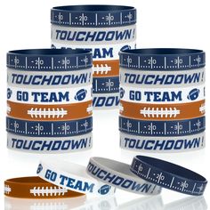 PRICES MAY VARY. Abundant to Share: you will receive a total of 32 football silicone bracelets with 4 different styles, and 8 pieces per style, sufficient quantity and assorted styles to satisfy your various decoration, replacement and sharing needs Comfortable to Wear: our football accessories made of quality silicone material, our are safe and reliable, light yet sturdy, soft and flexible, not easy to break or fade, and can be worn comfortably for a long time with confidence Distinctive Design Football Gift Bags For Players, Football Homecoming Gifts For Boys, Football Goodie Bags For Players, Football Goody Bag Ideas For Players, Football Treats For Players, Fan Party Favors, Football Goody Bags, Football Favors, Football Party Favors