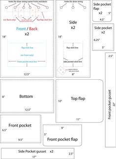 the instructions for how to make a pocket bag