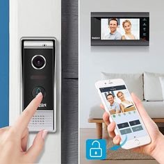 someone is using the video door phone to record their home's security system and then use it