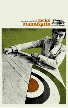 an advertisement for jack's maneguinn featuring a man leaning on a target