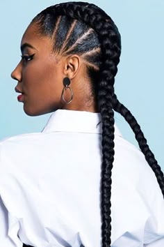 Two Braid Hairstyles, Tan Skin Blonde Hair, Boxer Braids, Afrikaanse Mode, Braided Cornrow Hairstyles, Braided Ponytail Hairstyles, Feed In Braid, Two Braids, Classic Hairstyles