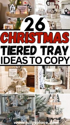 christmas tiered tray ideas, christmas tiered tray decor, christmas tray decor, winter tiered tray decor, christmas decor ideas Christmas Tiered Tray Ideas Diy, Christmas Kitchen Tray Decor, Christmas Ladder Shelf Decor, Tiered Christmas Tray Decor, Holiday Tray Decor, Styling Tiered Trays, Three Tiered Tray Decor Christmas, Lazy Susan Christmas Decor, 3 Tier Tray Decor Ideas