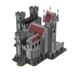 moc-143001-medieval-castle Sheep Shelter, Lego History, Castle Ideas, Architecture Set, Lego Creative, Lego Castle, Cool Lego Creations, Red Lion, Lego Builds