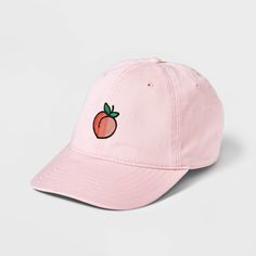 Stay cool and look cool doing it with the Women's Peach Emoji Baseball Hat - Pink. Cute and comfy, it is great for keeping the sun off your face and adding a bit of fun to any summertime outfit. It has an adorable peach emoji embroidered on the front for that extra playful touch, plus an adjustable buckle at the back so you can get a comfortable, customizable fit. Summer, spring or autumn – feel stylish with this Women's Peach Emoji Baseball Hat - Pink. Trendy Cotton Baseball Cap For Vacation, Orange Cotton Summer Hat, Trendy Pink Cotton Sun Hat, Spring Vacation Cotton Baseball Cap, Cute Spring Cotton Baseball Cap, Cute Cotton Baseball Cap For Spring, Trendy Cotton Hat For Vacation, Trendy Cotton Dad Hat For Vacation, Casual Pink Cotton Sun Hat