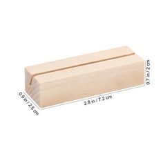 a wooden block is shown with measurements