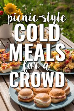 Picnic-Style Cold Meals For An Outdoor Party Crowd Work Party Lunch Ideas, Potluck Main Dish Cold, Foods For Outdoor Summer Party, Food Large Group Parties, Cold Carry In Dishes, Backyard Potluck Ideas, Lunch For Crowd Simple, Cold Picnic Dinner Ideas, Easy Meals For A Crowd Summer