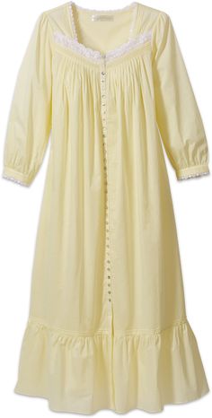 Spring Cotton Nightgown For Home, Cotton Nightgown With Relaxed Fit For Daywear, Relaxed Fit Cotton Nightgown For Casual Wear, Cotton Spring Robe For Bedtime, Spring Cotton Robe For Bedtime, Cotton Relaxed Fit Nightgown For Spring, Spring Cotton Nightgown For Bedtime, Spring Cotton Bedtime Robe, Feminine Spring Robe For Bedtime