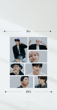 an image of bts collage with their names