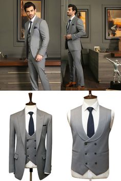 Purchase the stark grey 3 piece suit now or customize it to your exact measurements- at no additional cost- using the “customize now,” option below. Our digital tailoring team will work closely with you to craft the perfect bespoke suit for you. Grey 3 Piece Suit, Suits Men Business, Suit For Men, Classic Grey, Bespoke Suit, Professional Attire, 3 Piece Suits, Business Suit, Corporate Events