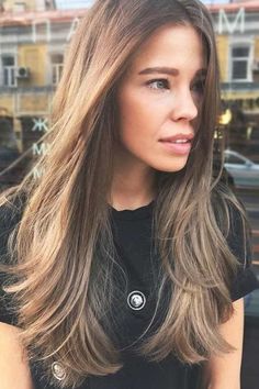 Layers For Long Hair Straight, Light Brown Hair Color, Brown Hair Color Shades, Brown Hair Color, Hair Color Light Brown, Hair Color Shades, Long Layered Hair