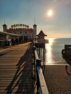 the pier at brighton beach on a sunny day