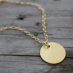 Gold Coin Necklace, 16k GOLD Over Sterling Silver Disc, Gold filled Chain, Reese Witherspoon's Neckl Gold Teardrop Pendant Necklace, Nickel Free, Simple Gold Round Disc Necklaces, Simple Gold Brass Jewelry, Simple Gold Round Disc Necklace, Simple Gold Charm Necklace With Round Disc, Simple Handmade Gold Necklaces, Simple Handmade Gold Necklace, Simple Gold Nickel-free Necklace, Celebrities Jewelry