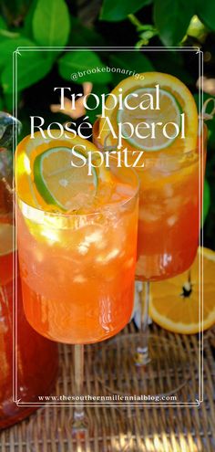 tropical rose aperol spritz cocktail recipe