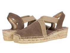 Toni Pons Verdi-V - Women's Shoes : Brown : Keep your spring look fresh with the Toni Pons Verdi-V slipper. Women's espadrille with a canvas upper. Slip-on closure with elastic bands for a secure fit. Fabric lining. Cushioned footbed. Espadrille-wrapped midsole. Rubber outsole. Made in Spain. Measurements: Heel Height: 1 1 2 in Weight: 8 oz Product measurements were taken using size 39 (US 8-8.5), width M. Please note that measurements may vary by size. Weight of footwear is based on a single it Spring Look, Shoes Brown, Spring Looks, Wedge Espadrille, Boots Shoes, Sandal Espadrille, Product Reviews, Women's Shoes, Espadrilles