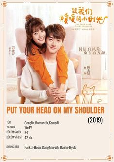 a poster for the movie put your head on my shoulder with an image of a man and