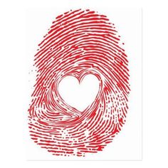 fingerprint with a heart in the middle