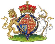 the coat of arms of england with two lions and one unicorn on top of it