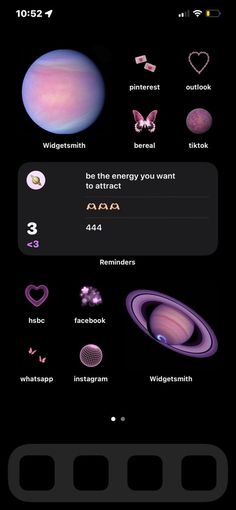 the planets and their names are shown in this screenshote screen shot from an iphone