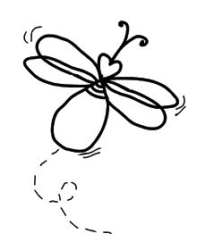 a black and white drawing of a bug flying through the air with its wings spread