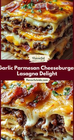 garlic parmesan cheeseburger lasagna delight is an easy and delicious appetizer