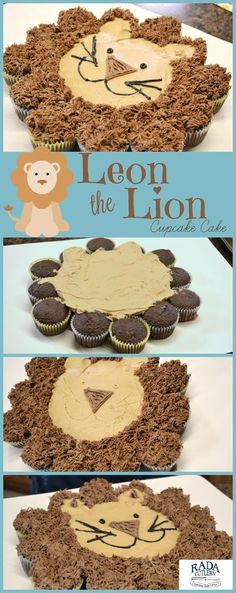 the lion cupcakes are ready to be eaten