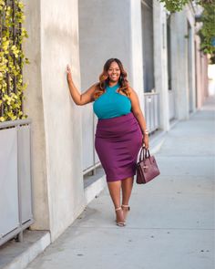 Plus Size Looks, Skirt Suits, Curvy Plus Size, Plus Size Fashion For Women, Curvy Girl Outfits, Colour Block, The Scene, Curvy Fashion, Womens Fashion Casual