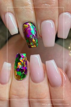 classy mardi gras nails Mardi Gras French Tip Nails, Mardi Gras Manicure, Mardi Gras Gel Nails Ideas, Mardi Gras Nails Design Simple, Mardis Gras Nails, Mardi Gras Nail Designs Ideas, Mardi Gras Nail Art, Simple Mardi Gras Nails